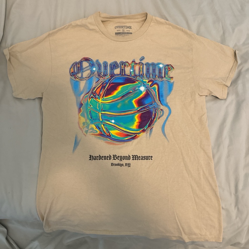 Overtime Graphic Tee with Colorful Basketball